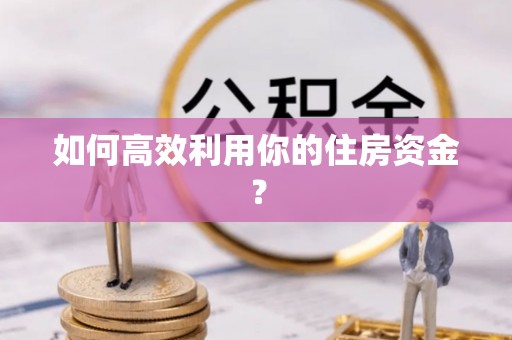 蒙山如何高效利用你的住房资金？