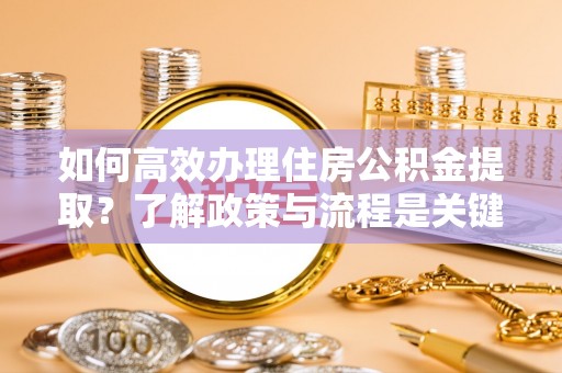 蒙山如何高效办理住房公积金提取？了解政策与流程是关键