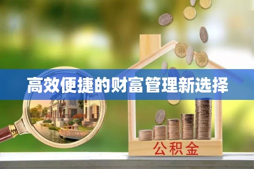 蒙山高效便捷的财富管理新选择